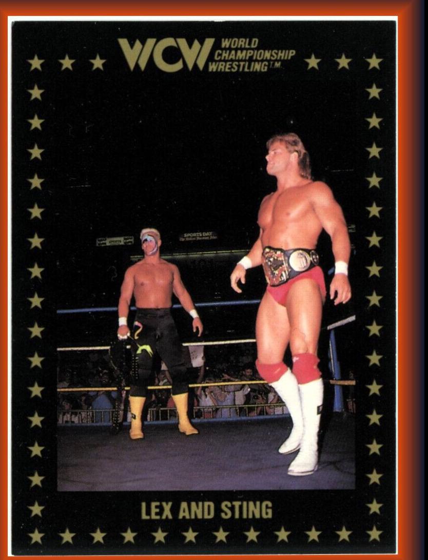 Lex and Sting #37 Wrestling Cards 1991 Championship Marketing WCW