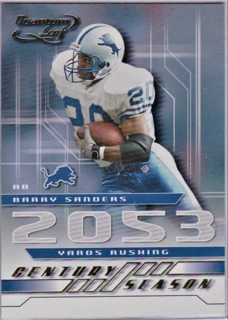 Barry Sanders #CS-2 Football Cards 2001 Quantum Leaf Century Season