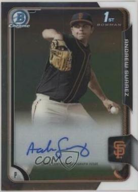 Andrew Suarez #ASU Baseball Cards 2015 Bowman Chrome Draft Pick Autograph