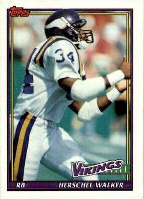 Herschel Walker #395 Football Cards 1991 Topps