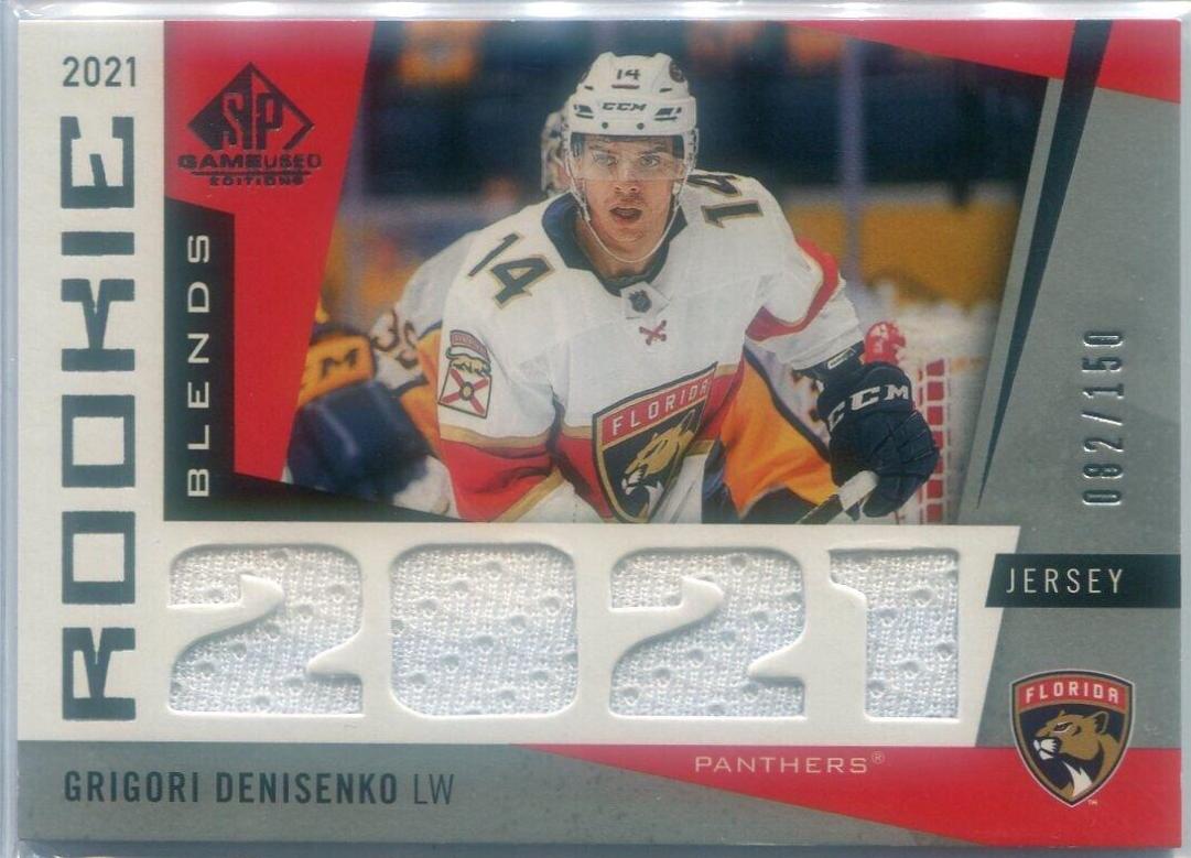 Grigori Denisenko #RB-GD Hockey Cards 2021 SP Game Used Rookie Blends