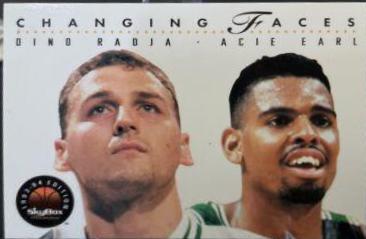 Changing Faces Dino Radja & Acie Earl #293 Basketball Cards 1993 Skybox Premium