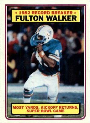 Fulton Walker #9 Football Cards 1983 Topps