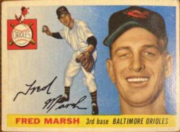 Fred Marsh #13 Baseball Cards 1955 Topps