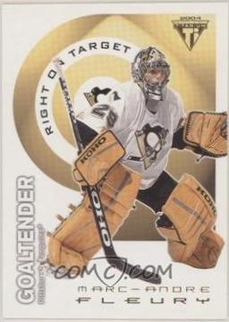 Marc-Andre Fleury #13 2003 Pacific Private Stock Titanium Right On Target Hockey