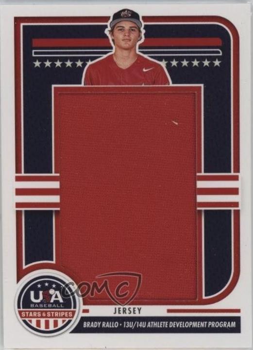 Brady Rallo #JMJ-DJ 2025 Panini Stars & Stripes Baseball Jumbo Material Jersey