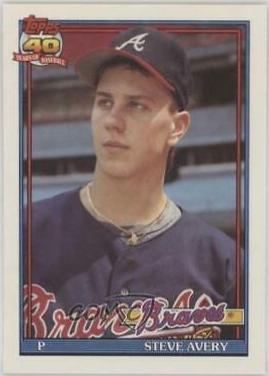 Steve Avery #227 Baseball Cards 1991 Topps Tiffany
