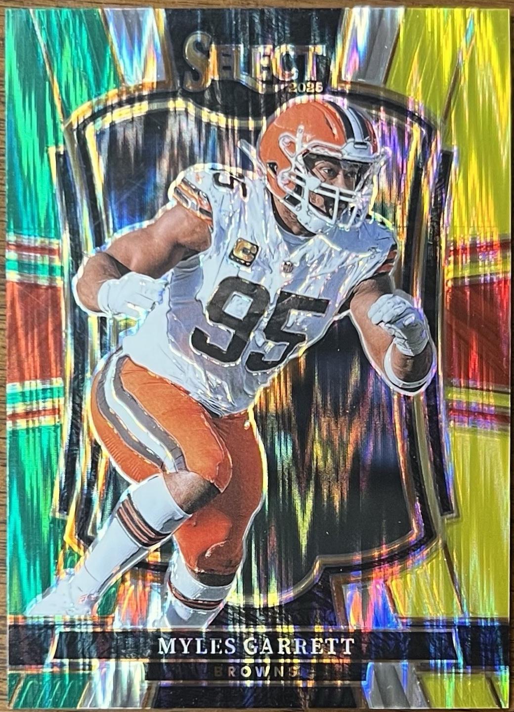 Myles Garrett [Green Yellow Prizm Shock] #156 Prices | 2025 Panini