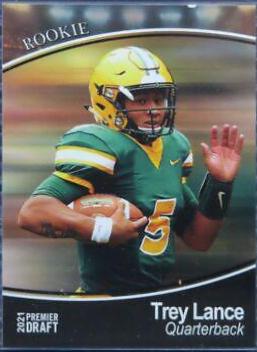 Trey Lance #5 Football Cards 2021 Sage Premier Draft