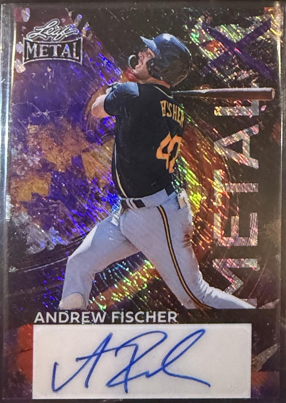 Andrew Fischer #MX-AF1 2026 Leaf Metal X Autograph Baseball