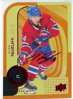 Nick Suzuki #66 Hockey Cards 2022 Upper Deck MVP Colors and Contours