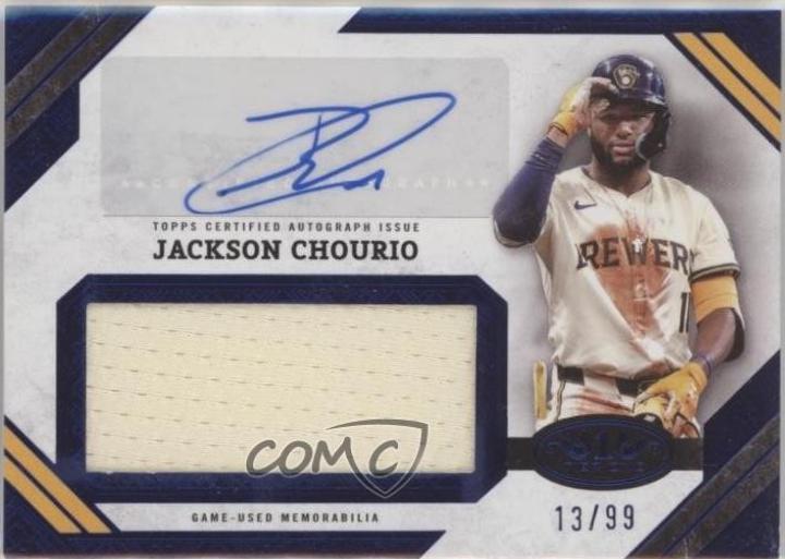 Jackson Chourio [Blue] #AJR-JC Prices | 2025 Topps Tier One
