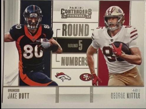 Jake Butt / George Kittle #RN-20 Football Cards 2017 Panini Contenders Round Numbers