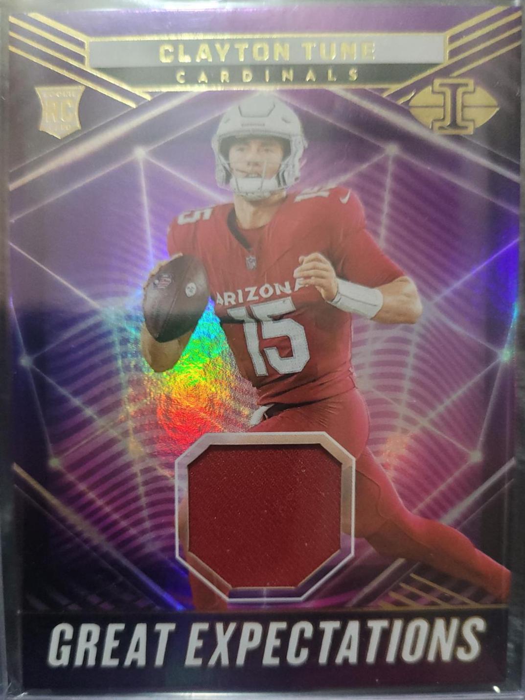 Clayton Tune #GE-CTU Football Cards 2023 Panini Illusions Great Expectations