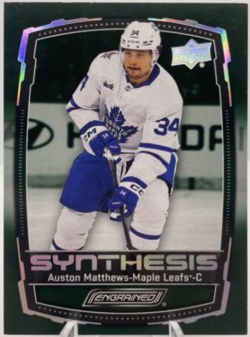 Auston Matthews #S-1 Hockey Cards 2023 Upper Deck Engrained Synthesis