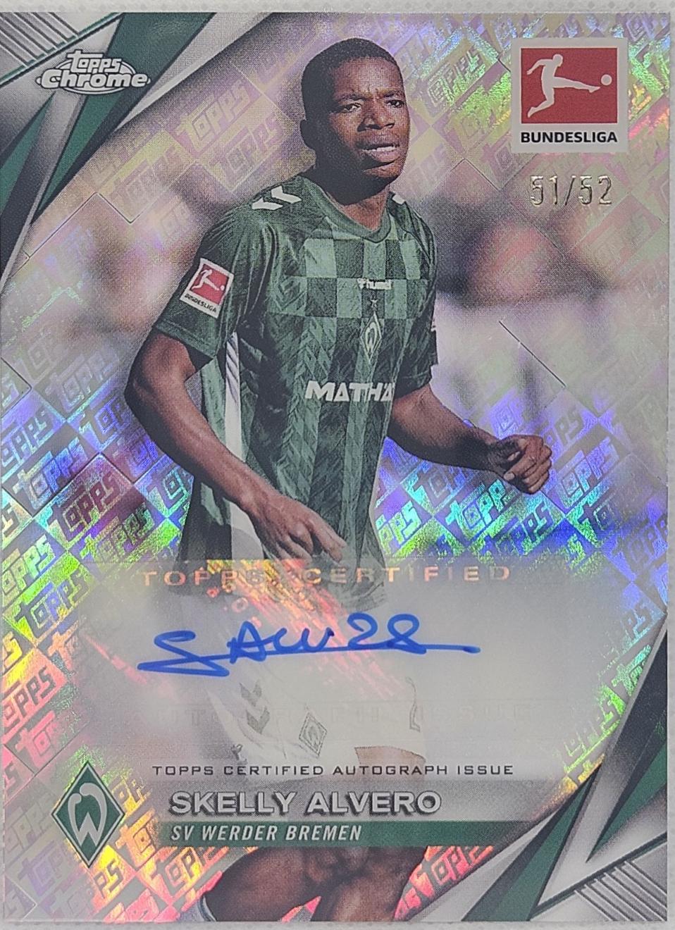 Skelly Alvero #BA-SA 2024 Topps Chrome Bundesliga Autograph Soccer