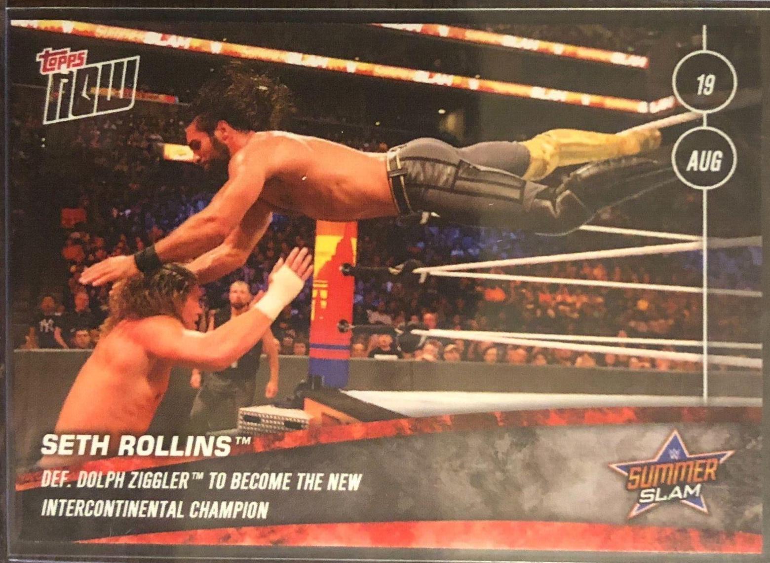 Seth Rollins #47 Wrestling Cards 2018 Topps Now WWE
