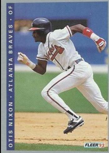 Otis Nixon #10 Baseball Cards 1993 Fleer