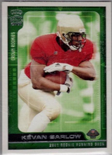Kevan Barlow #1 Football Cards 2001 Pacific Crown Royale Crown Rookies