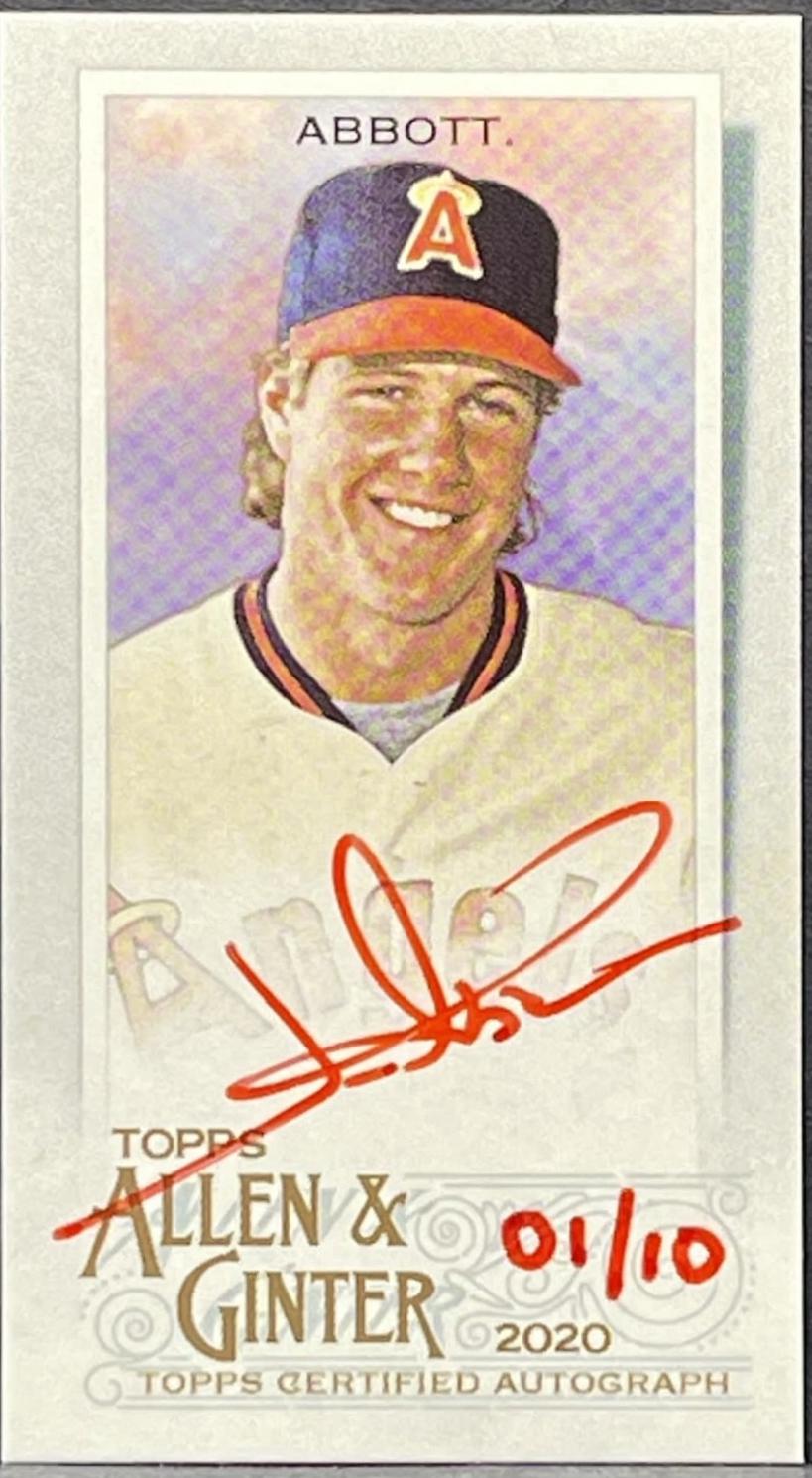 Jim Abbott #MA-JA 2020 Topps Allen & Ginter Mini Autographs Baseball