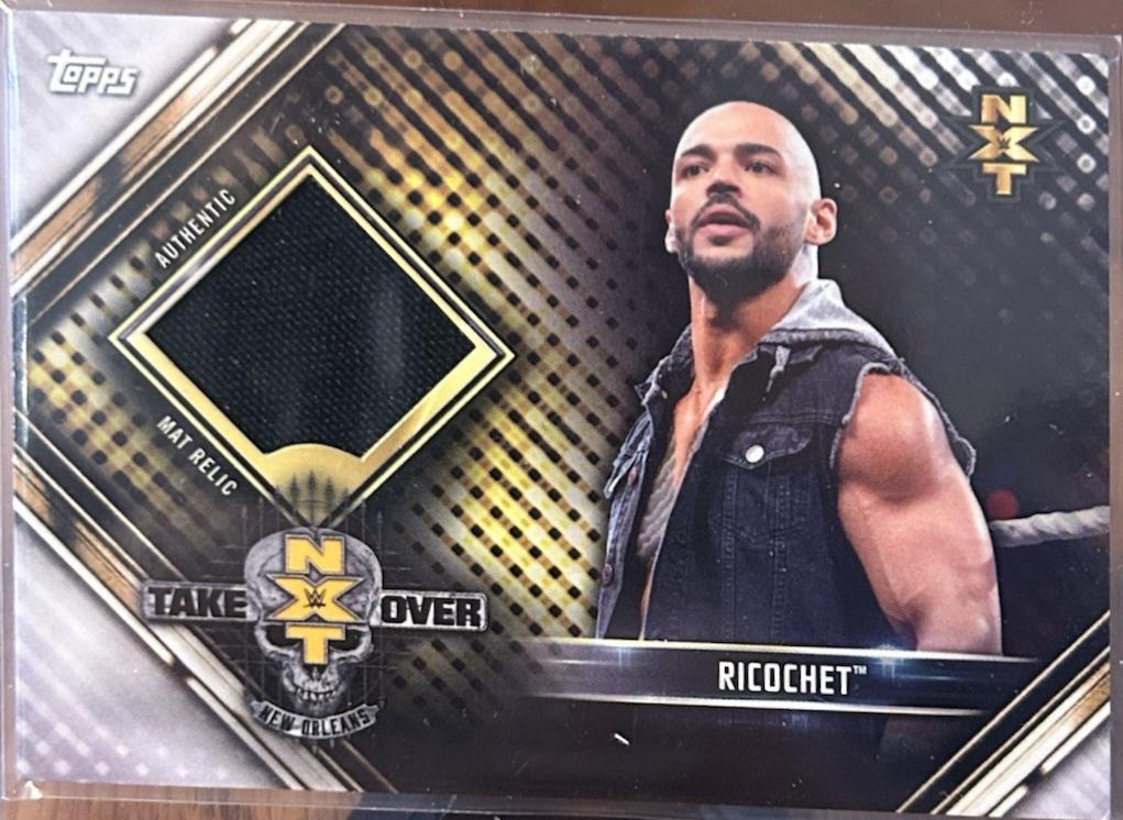 Ricochet #MR-RC Wrestling Cards 2019 Topps WWE Road to Wrestlemania Mat Relics