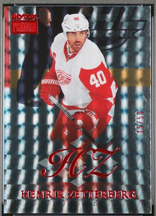 Henrik Zetterberg #22 2013-14 Fleer Showcase Hockey SkyBox Premium