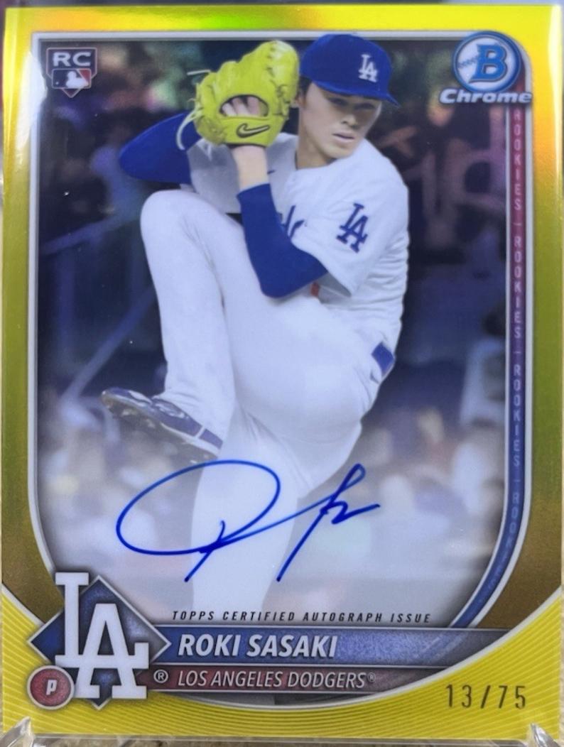 Roki Sasaki [Yellow] #CRA-RS Prices | 2025 Bowman Chrome Rookie
