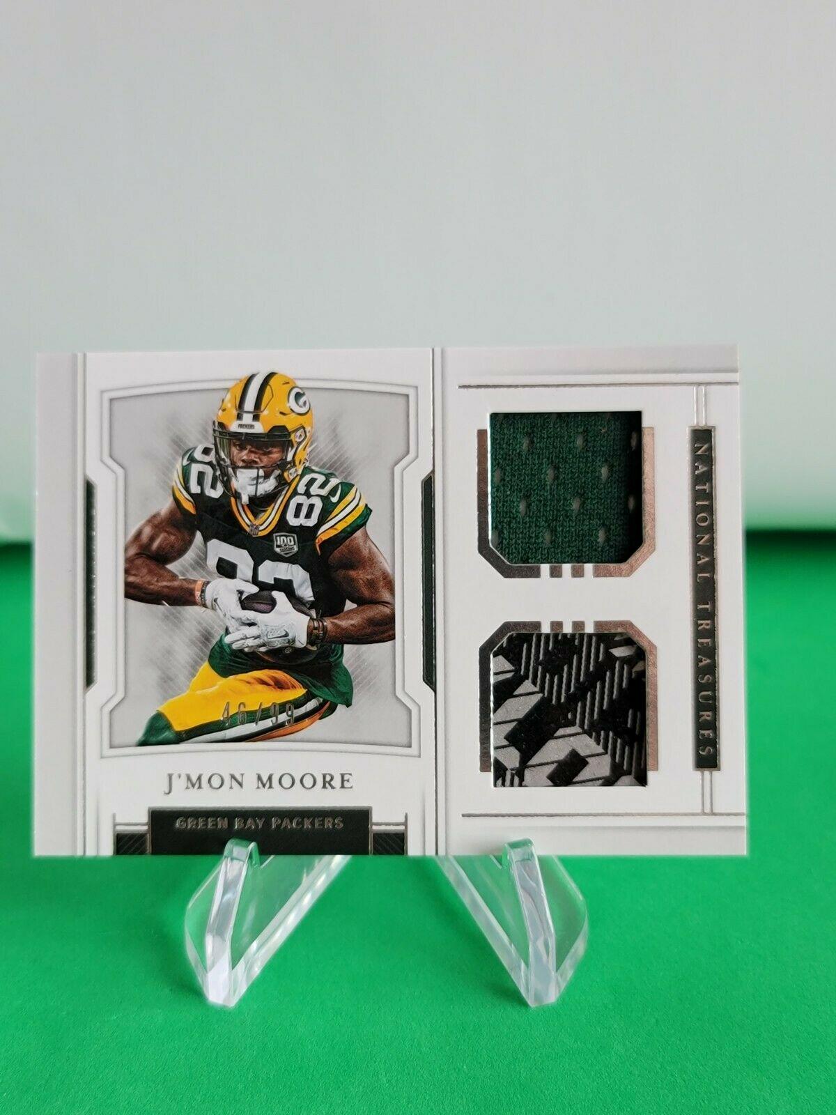 J'Mon Moore Football Cards 2018 National Treasures Rookie Dual Materials