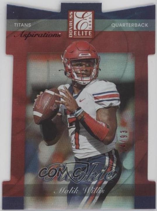 Malik Willis #2002-102 2022 Donruss Elite Football 2002 Elite Rookies