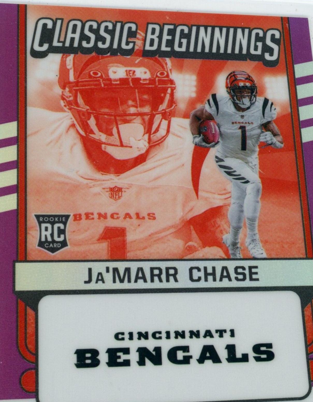 Ja'Marr Chase #CB-JC Football Cards 2021 Panini Classics Beginnings