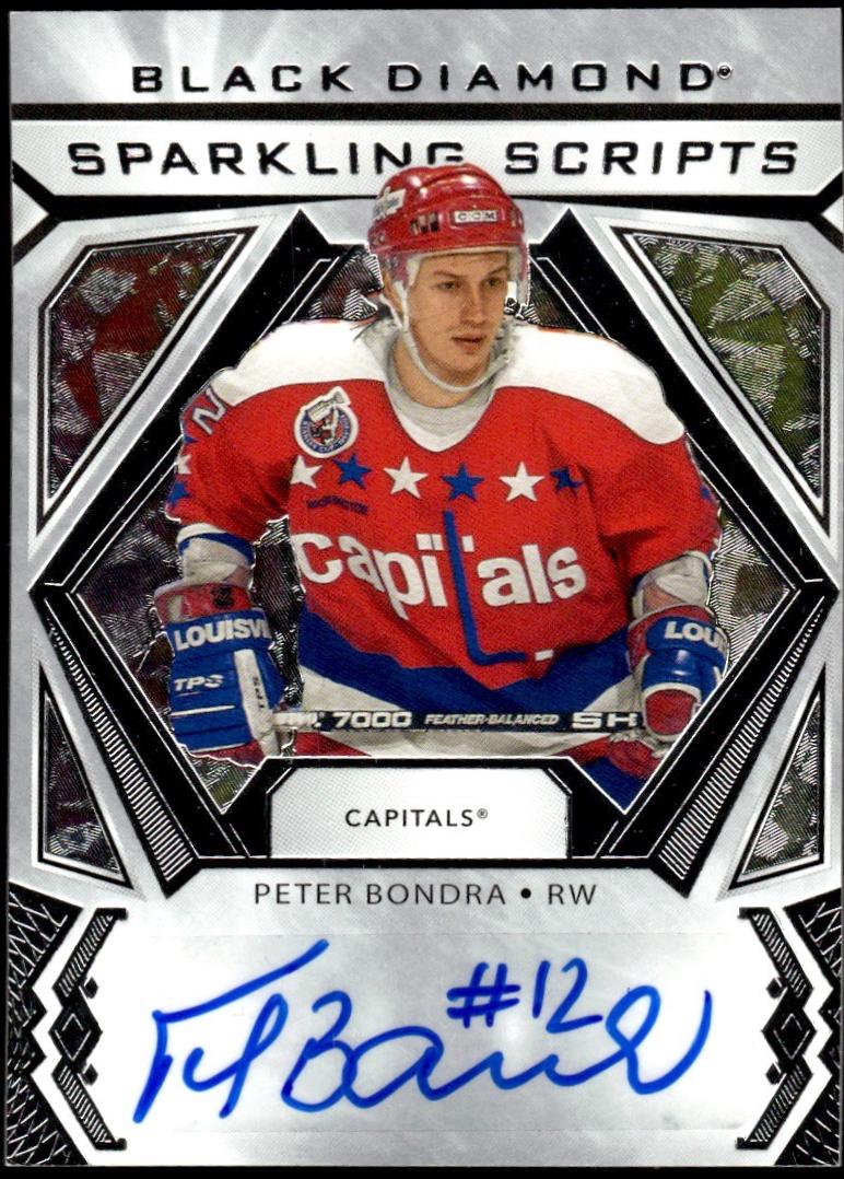 Peter Bondra #SC-PB 2020-21 Upper Deck Black Diamond Hockey Sparkling Scripts