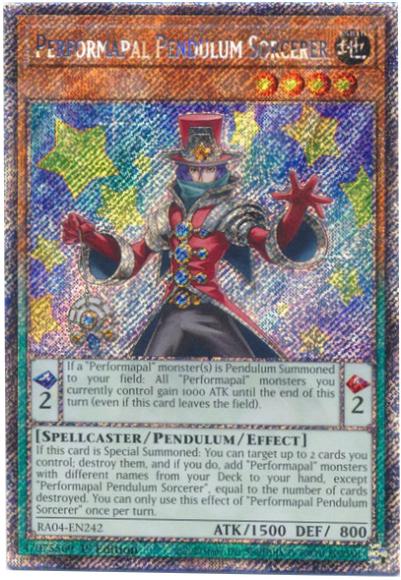 Performapal Pendulum Sorcerer RA04-EN242 YuGiOh Quarter Century Stampede