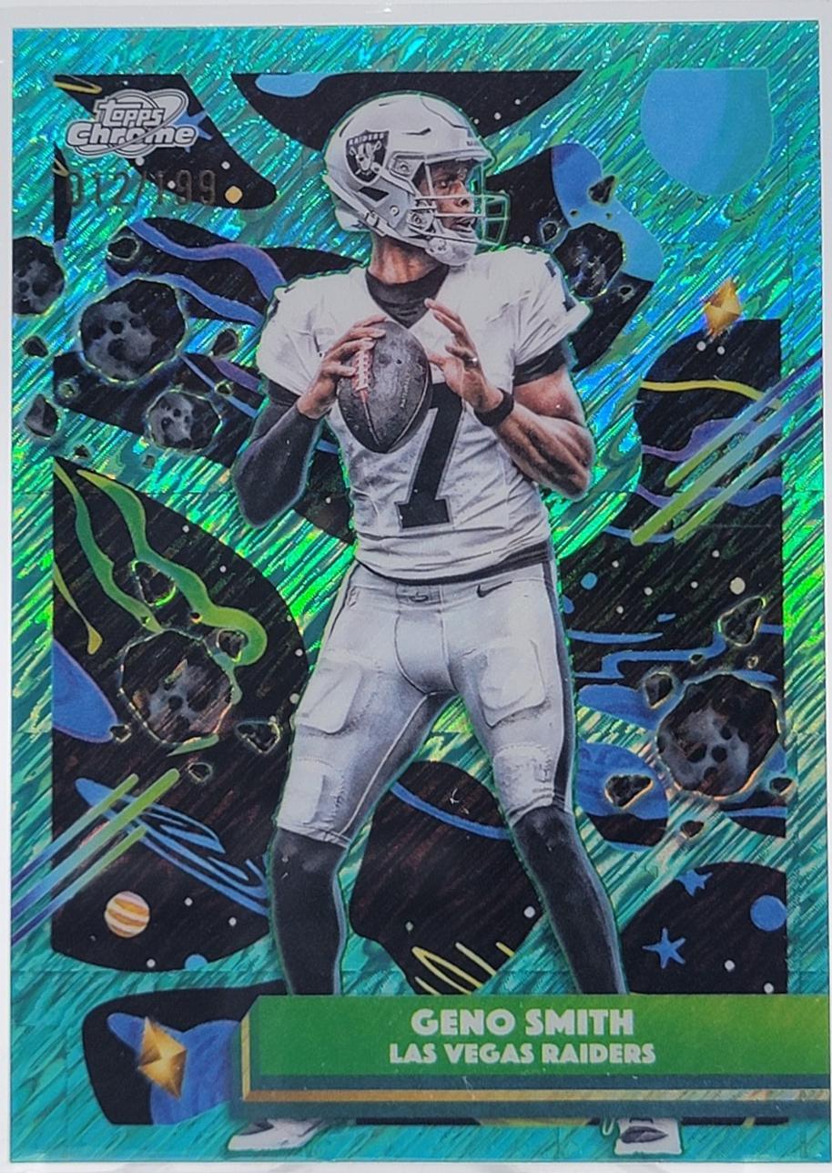 2025 Topps Cosmic Chrome Geno Smith [Aqua Equinox Refractor] #50 card