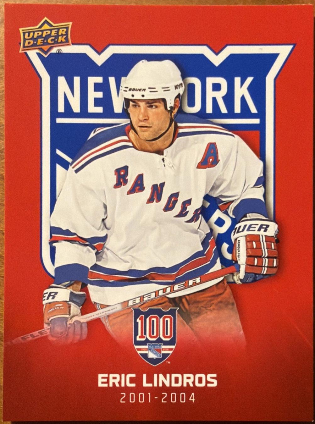Eric Lindros #60 2025-26 Upper Deck New York Rangers Centennial Hockey