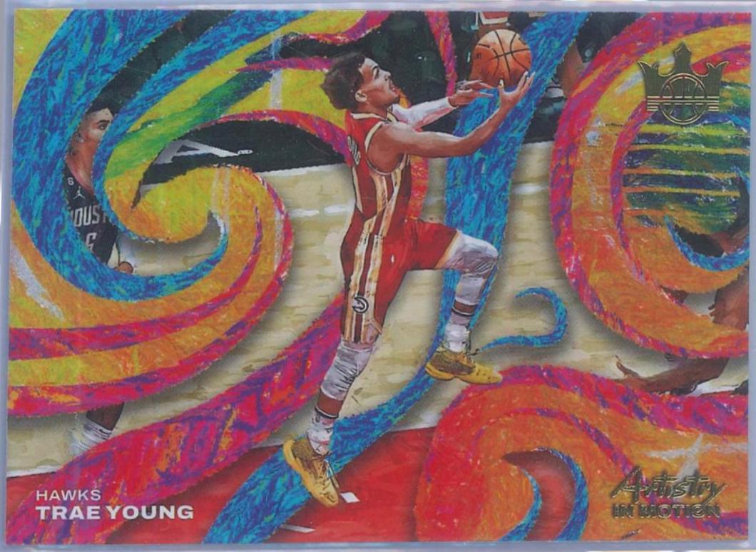 Trae Young #8 Basketball Cards 2022 Panini Court Kings Artistry in Motion