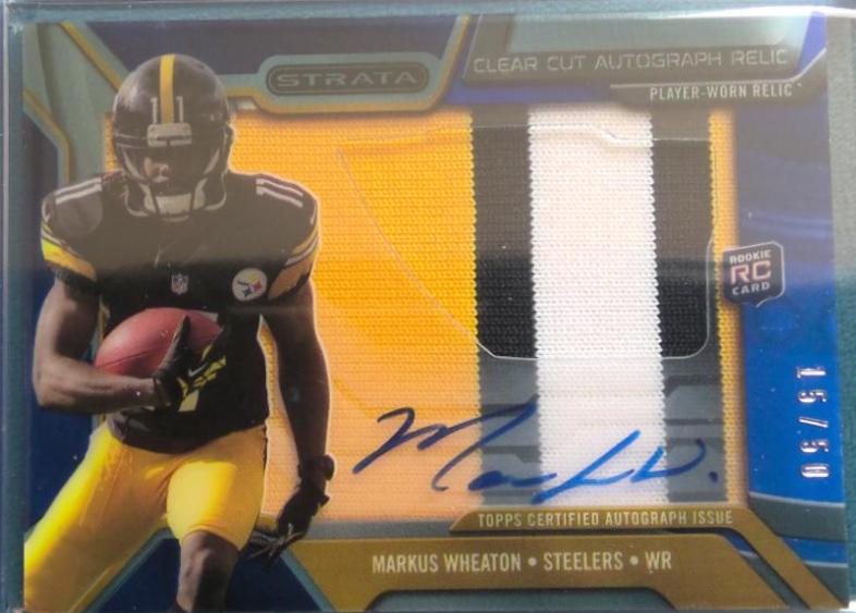 Markus Wheaton #CCAR-MW Football Cards 2013 Topps Strata Clear Cut Autograph Relic Rookies