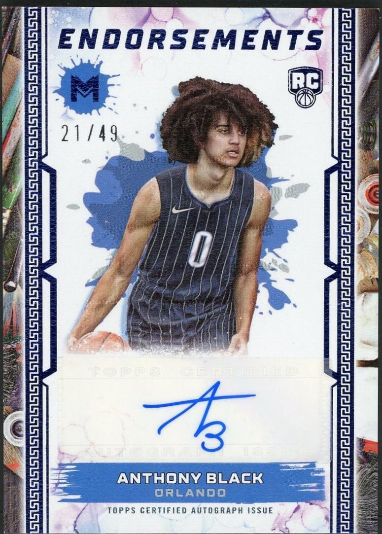 Anthony Black #ME-AB Basketball Cards 2023 Topps Motif Endorsements Autograph