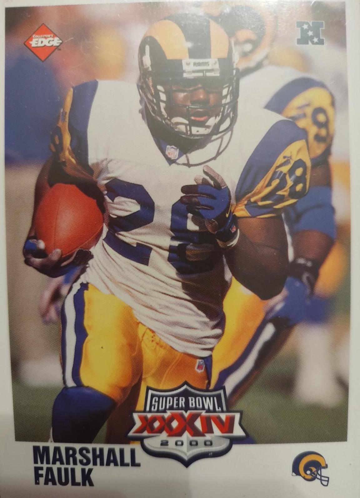 Marshall Faulk #R3 Football Cards 2000 Collector's Edge Super Bowl