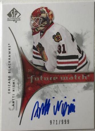 Antti Niemi #212 2009 Sp Authentic Hockey