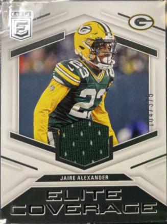 Jaire Alexander #1 Football Cards 2023 Panini Donruss Elite Coverage