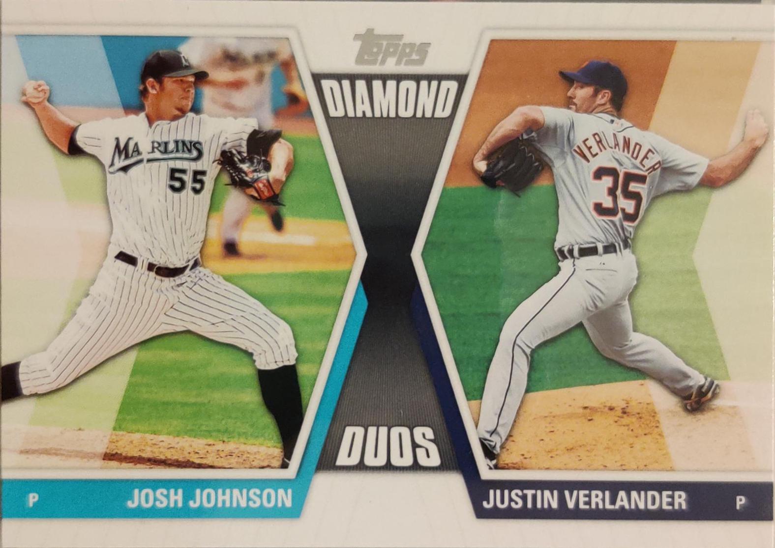 Justin Verlander Josh Johnson #DD-27 Baseball Cards 2011 Topps Diamond Duos Series 2