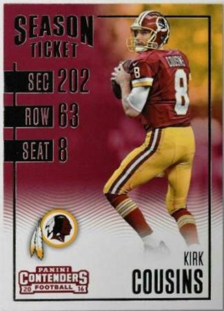 Kirk Cousins #10 Football Cards 2016 Panini Contenders
