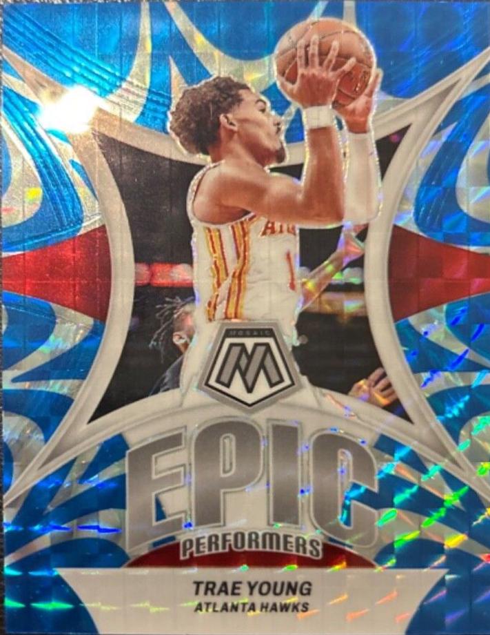 Trae Young #6 Basketball Cards 2023 Panini Mosaic Epic Performers