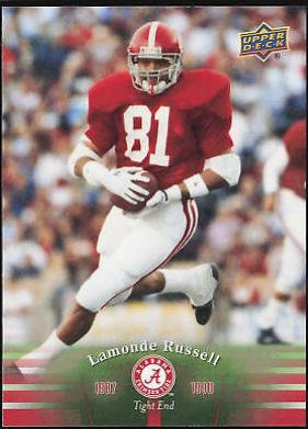 Lamonde Russell #55 2012 Upper Deck University Of Alabama Football