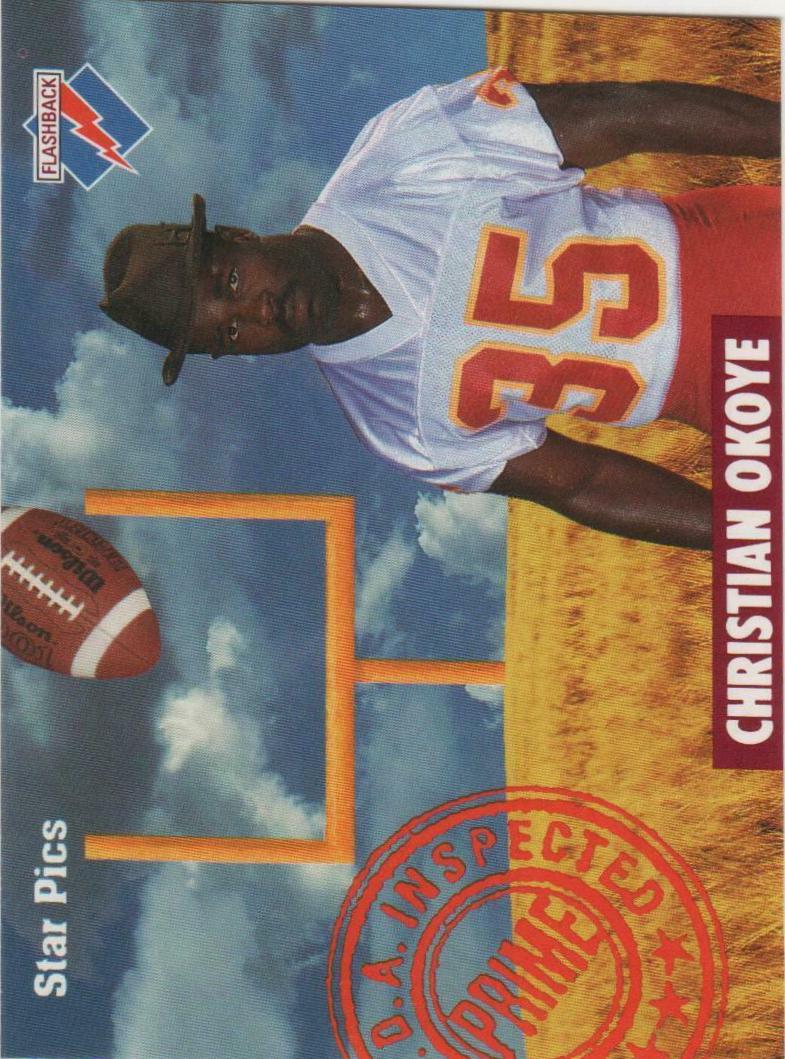 Christian Okoye #70 1991 Star Pics Football