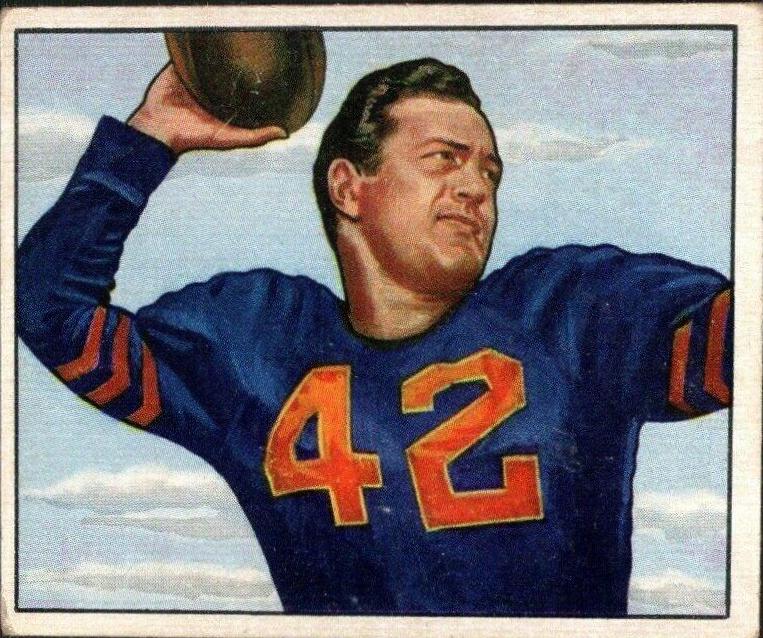 Sid Luckman #27 Football Cards 1950 Bowman