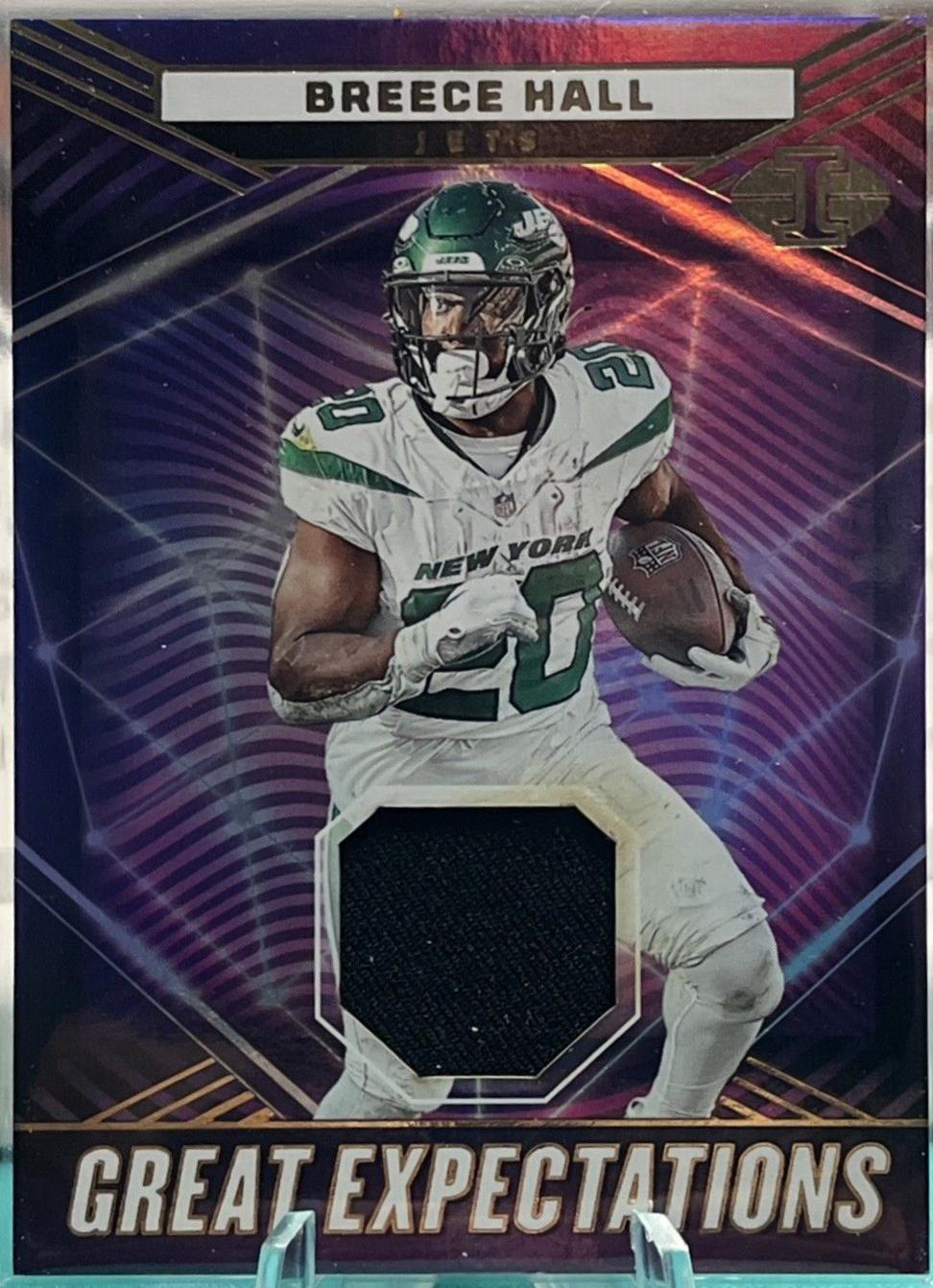 Breece Hall #GE-BHA Football Cards 2023 Panini Illusions Great Expectations