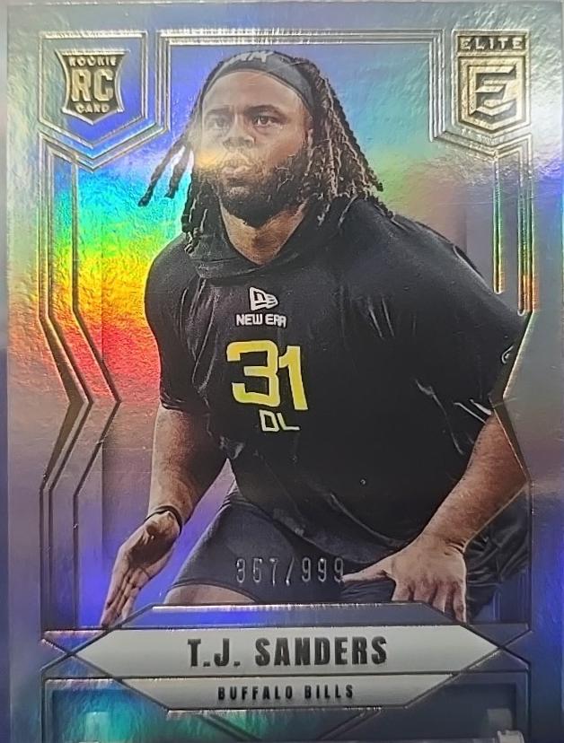 T.J. Sanders #188 2025 Panini Donruss Elite Football