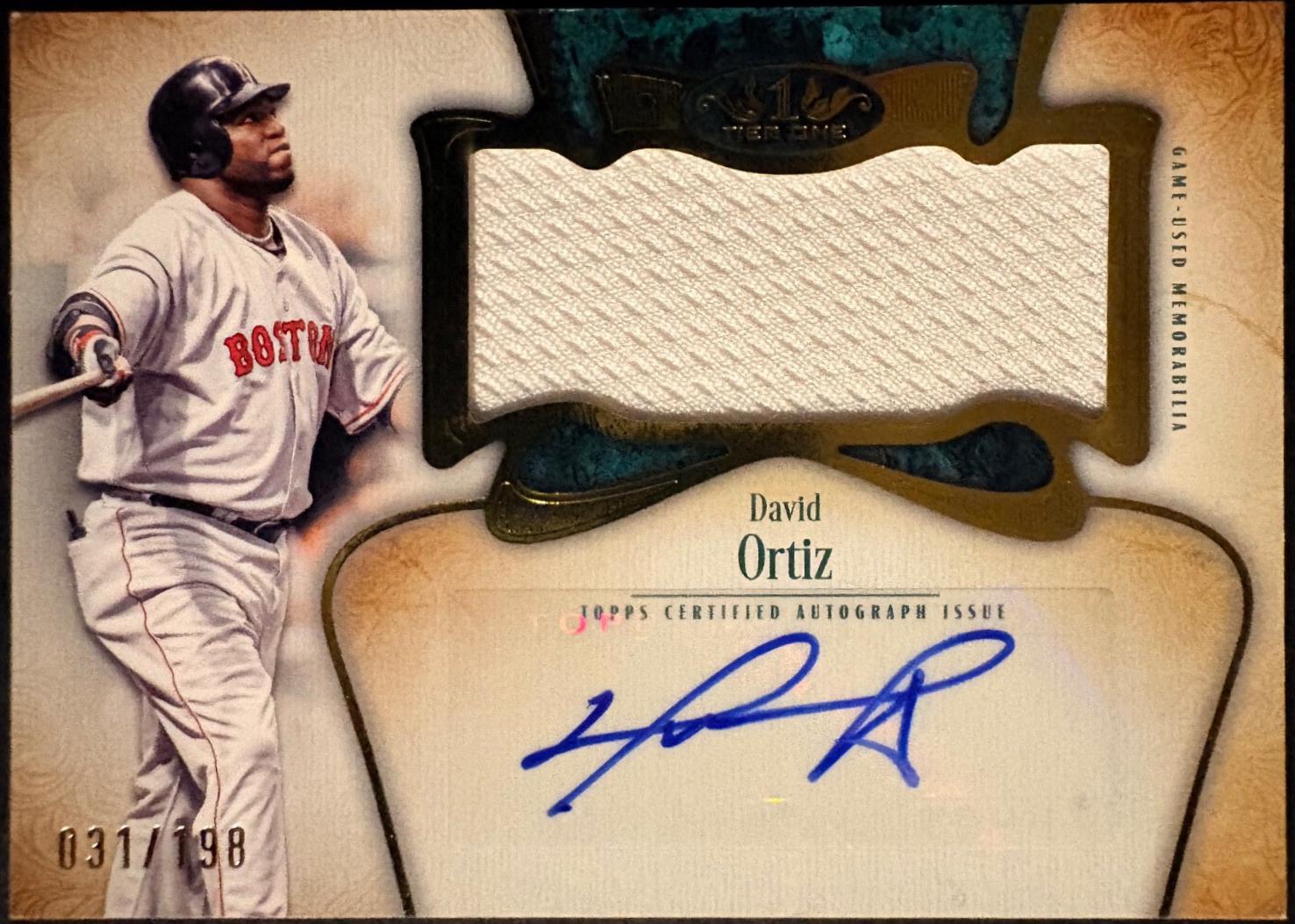 David Ortiz #AT1JR-DO 2026 Topps Tier One Baseball Autographed Tier One Jumbo Relics