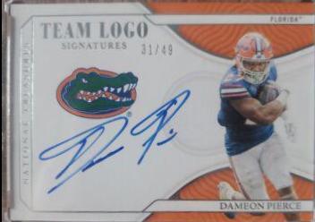 Dameon Pierce #TL-DPI Football Cards 2022 Panini National Treasures Collegiate Team Logo Signatures